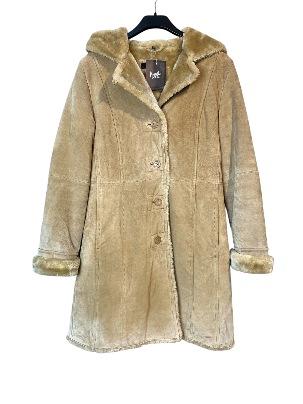 Saki Hooded Faux Shearling Coat
