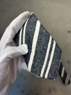 Brunello Cucinelli Diagonal Stripes Navy White Tie