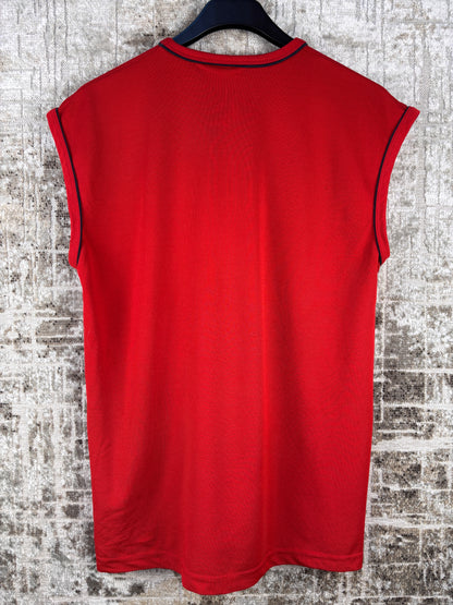 Mens Vintage Puma Red Sleeveless Jersey