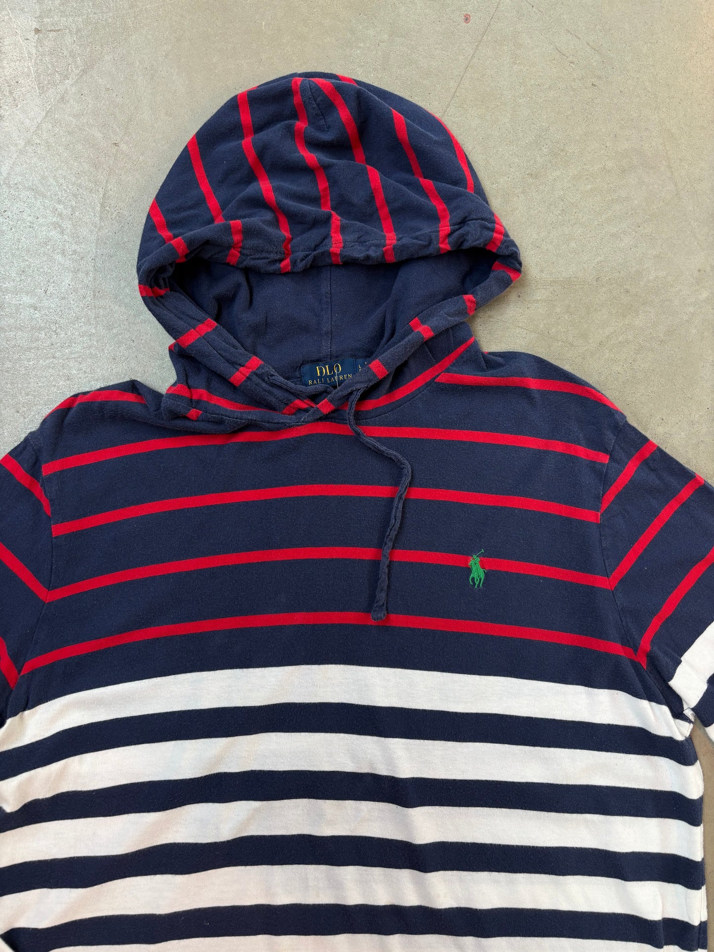 Polo Ralph Lauren Navy and White Striped Hoodie