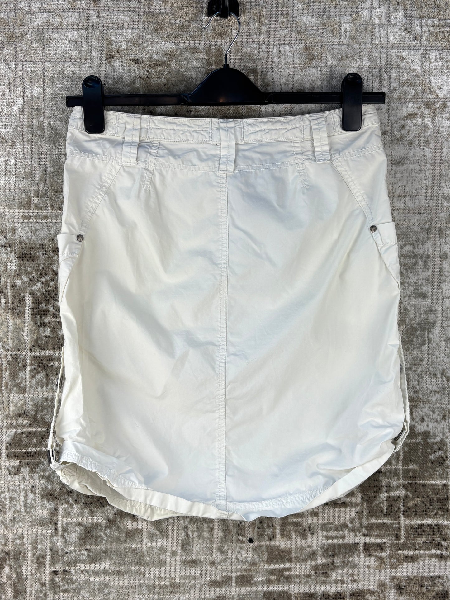 Womens Y2K Diesel White Cargo Skirt