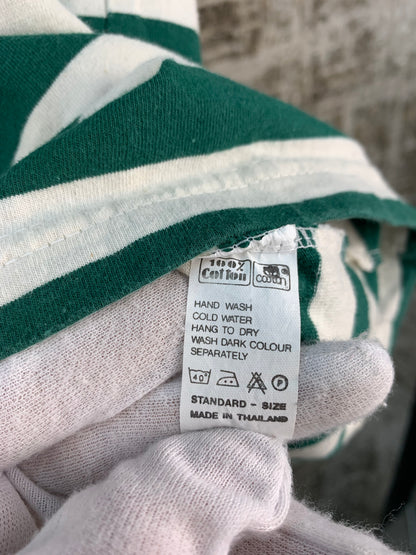 Men's Vintage Gucci Green White Striped Polo Shirt