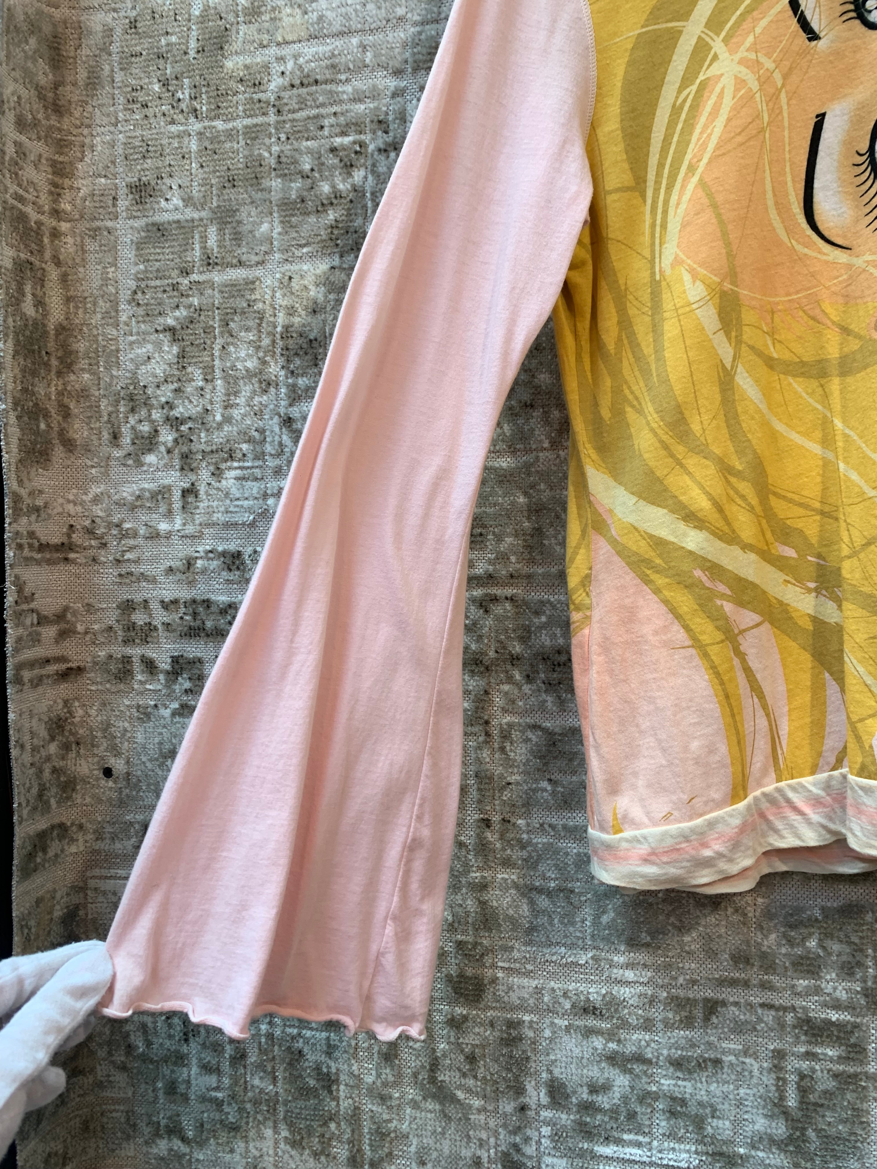 Custo Barcelona Y2K Pink Graphic Long Sleeve Top Size S – Khuul