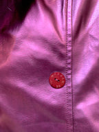 Morgan de Toi Y2K Metallic Faux Fur Collar Jacket