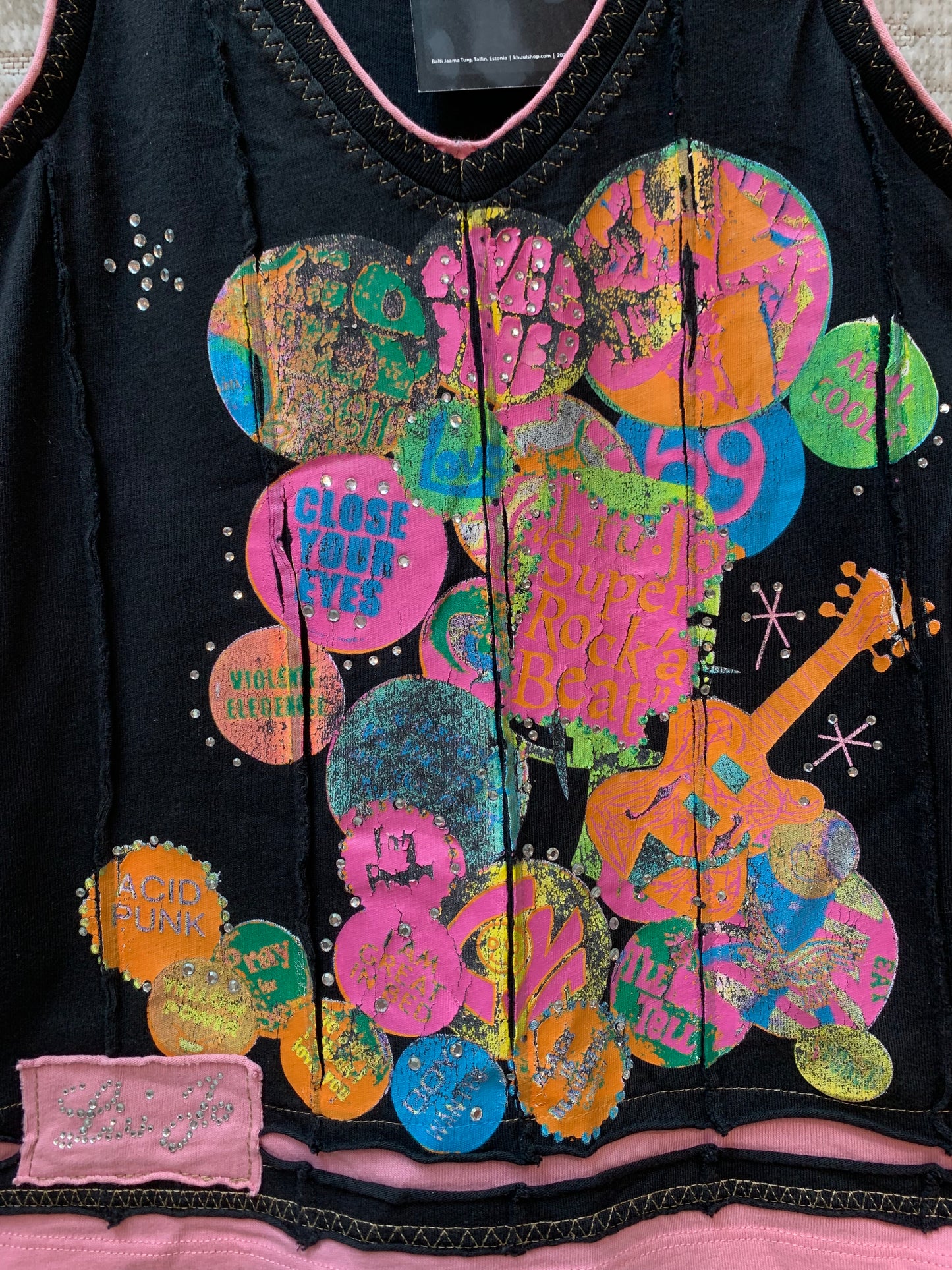 Liu Jo Y2K Graphic Rhinestone Tank Top