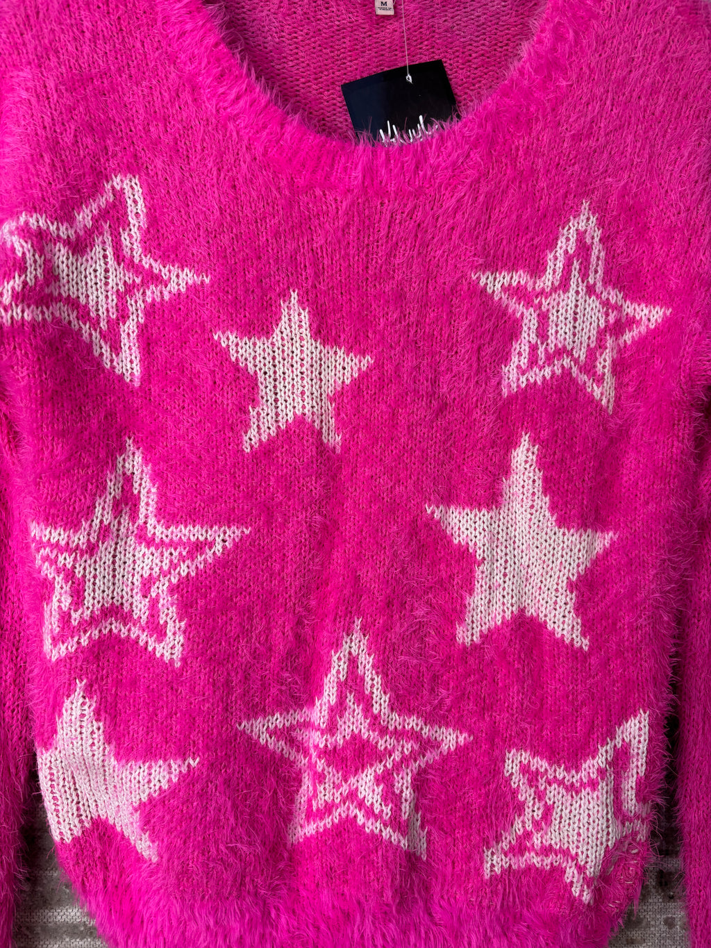 Juicy Couture Y2K Fuzzy Star Sweater