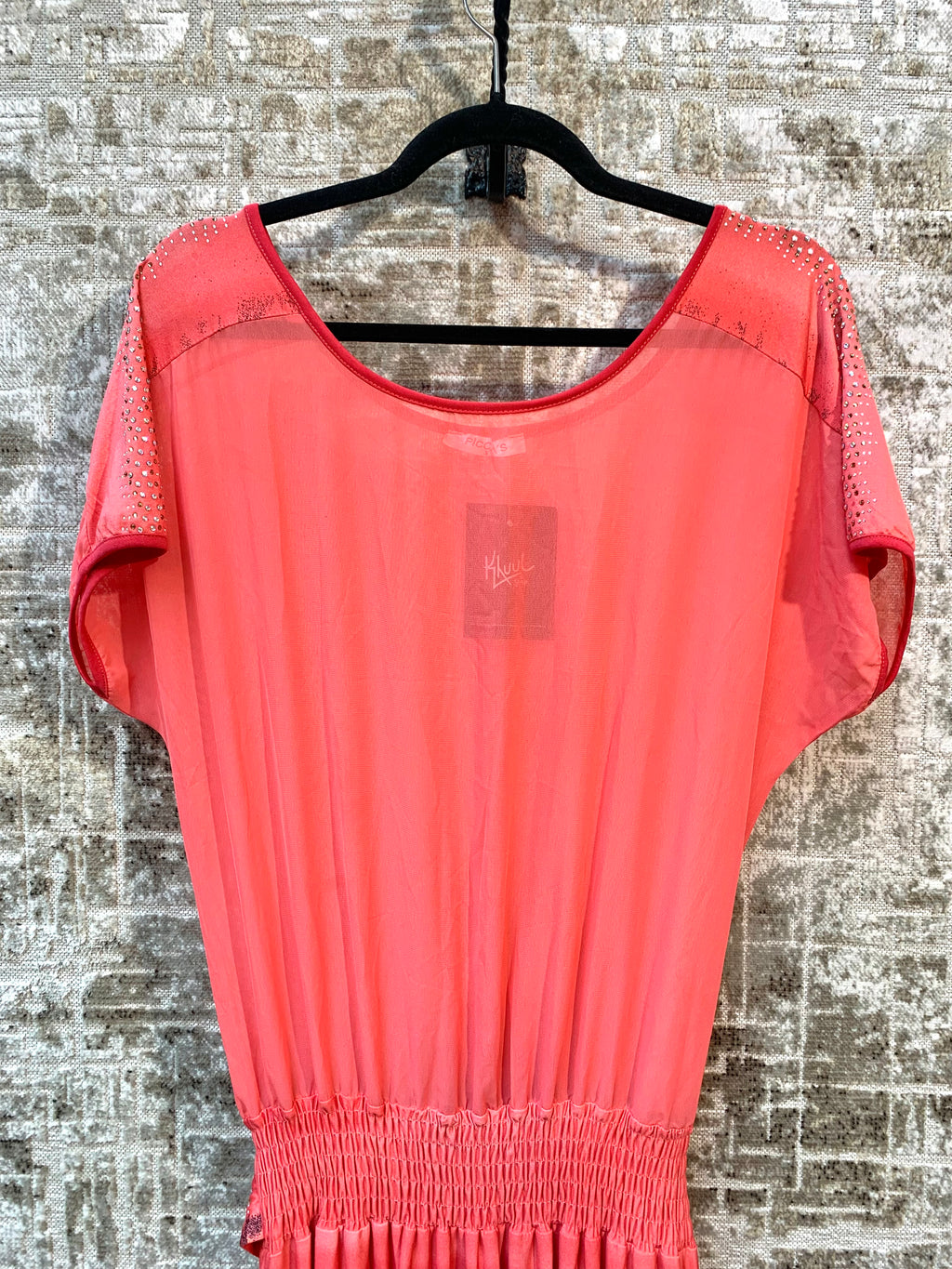Picca's Coral Leopard Ombre Maxi Dress
