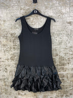 Womens Vintage Y2K Black Ballerina Mini Dress