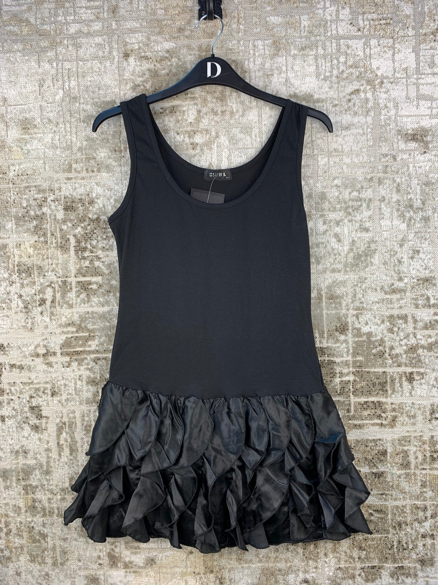 Womens Vintage Y2K Black Ballerina Mini Dress