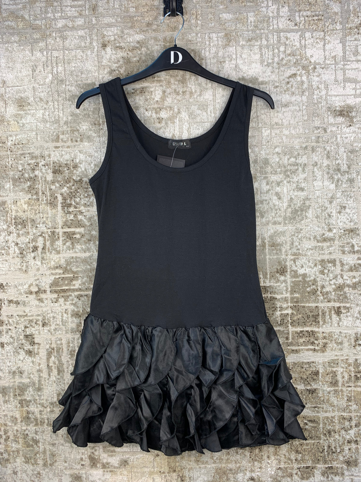 Womens Vintage Y2K Black Ballerina Mini Dress