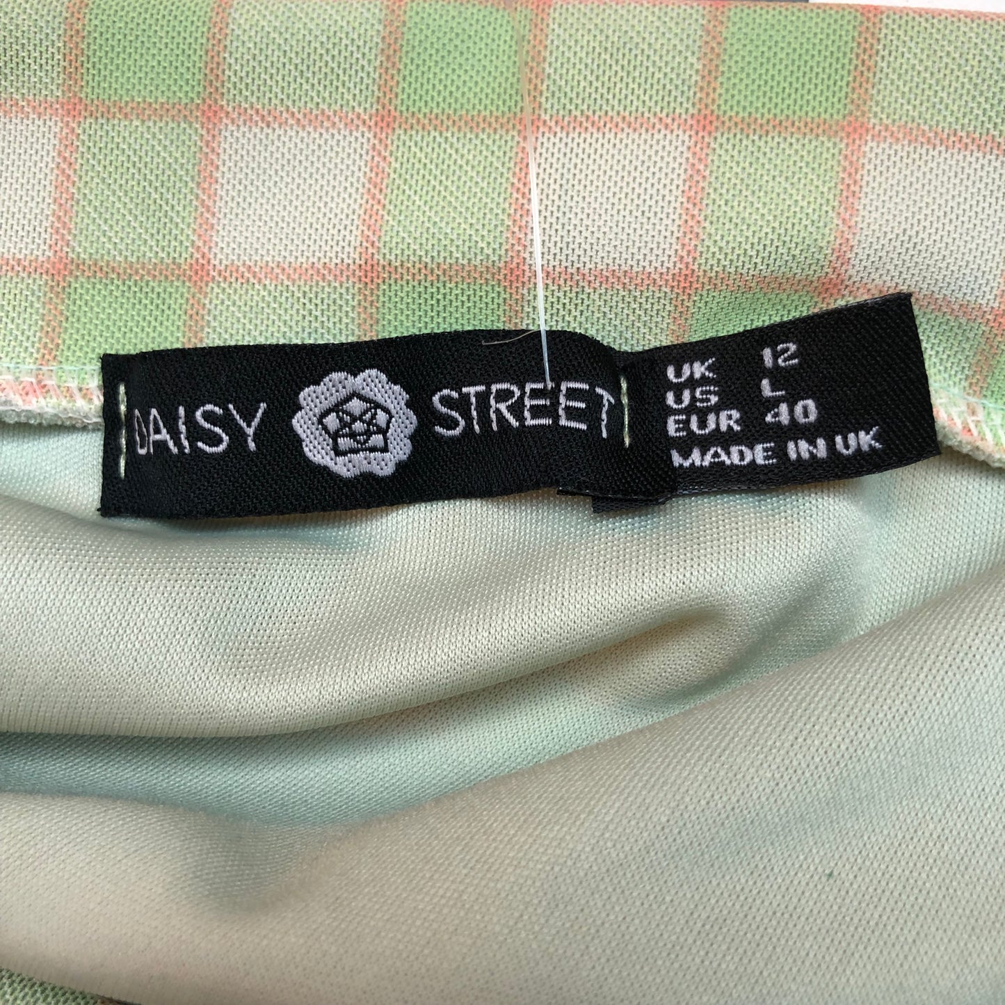 Pastel Green and Pink Gingham Mini Skirt