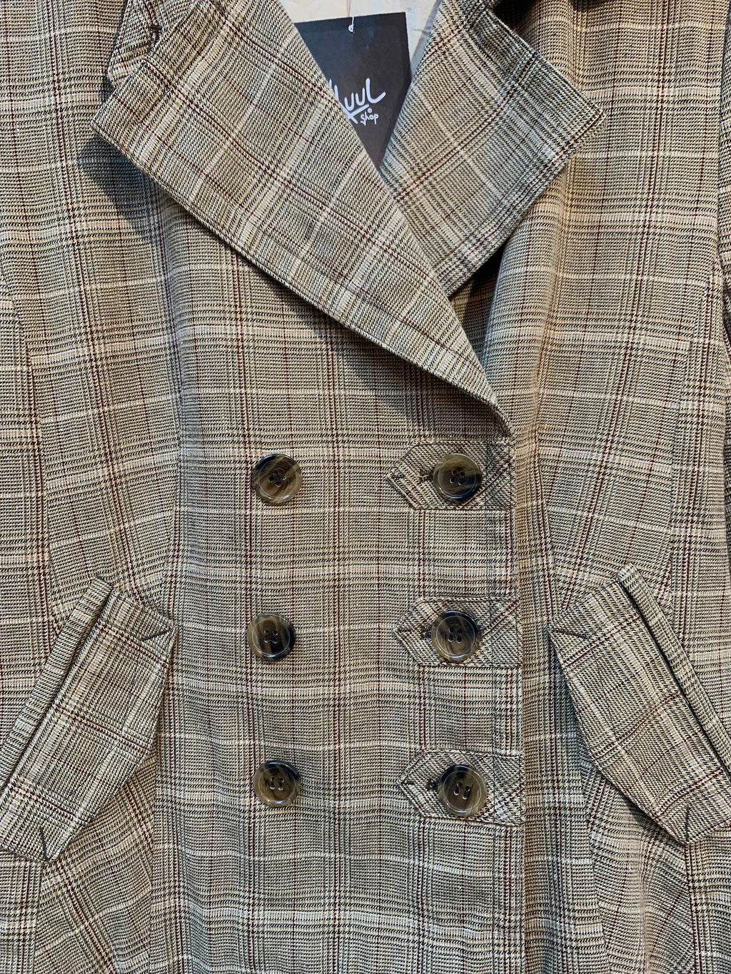 KappAhl Plaid Double-Breasted Blazer