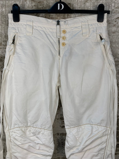 MARITHE FRANCOIS GIRBAUD Womens Y2K White Pants