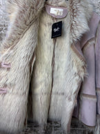 Y2K Faux Fur Trim Suede Jacket