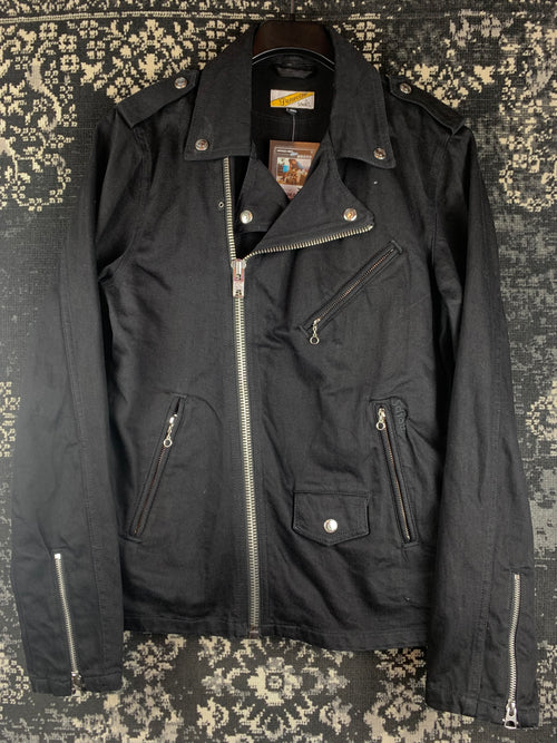 Vintage Schott NYC Perfecto Classic Black Denim Moto Jacket