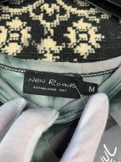 New Roads Grey & Dark Green Tie-Dye “Independent” Graphic T-Shirt