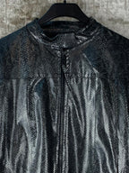 Women's Y2K Black Snakeskin Light Jacket