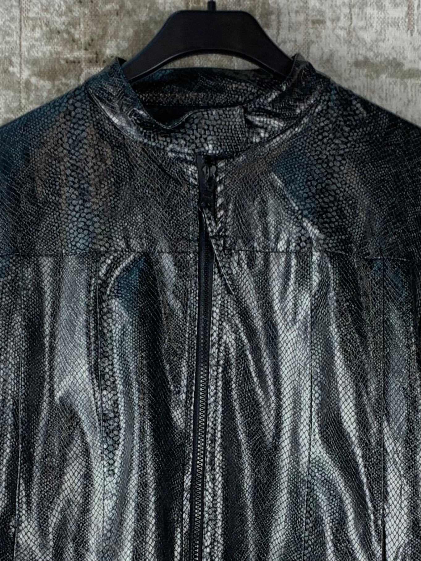 Women's Y2K Black Snakeskin Light Jacket