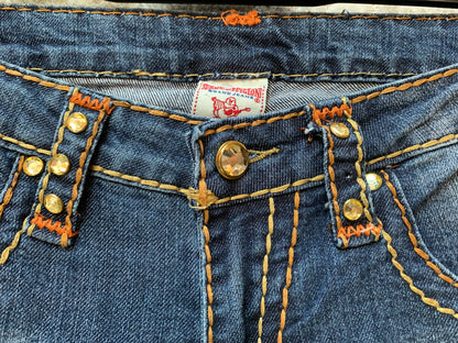 True Religion Rhinestone Straight Leg Jeans
