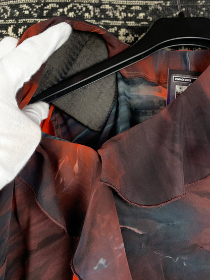 Women's Vintage Ruffle Tie Front Blouse