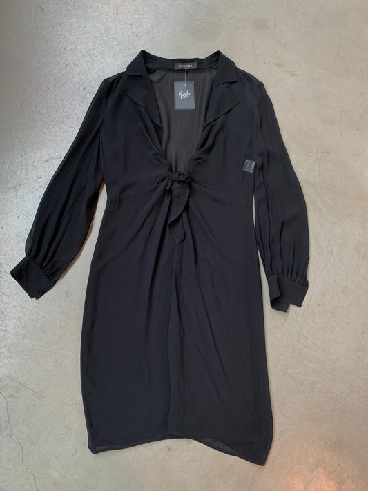 Womens Black Mesh Cardigan