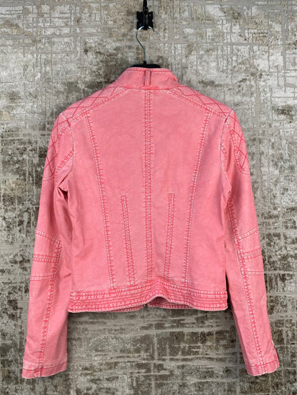 Women's Y2K Pink Leather Jacket