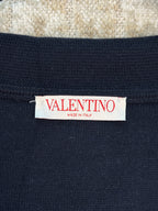 Valentino Garavani Men's Striped Button Up Knit Polo Shirt
