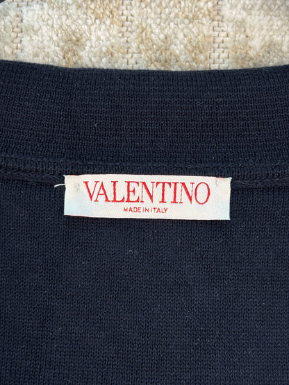 Valentino Garavani Men's Striped Button Up Knit Polo Shirt