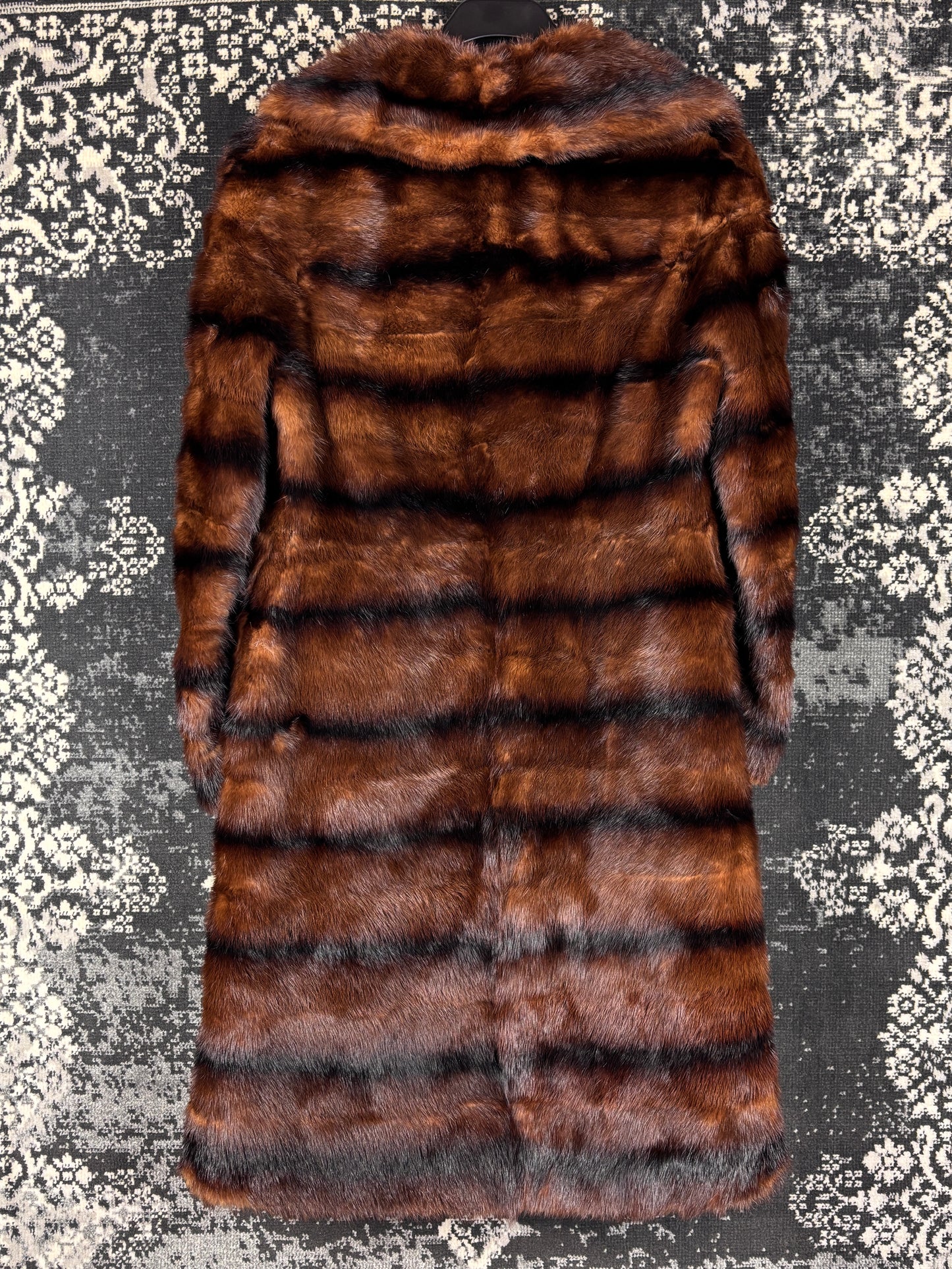 Women's Vintage Dark Brown Genuine MInk Fur Coat