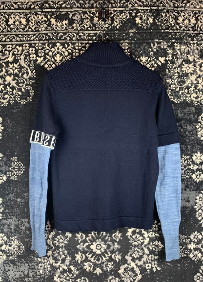 Men's Vintage Black Half Zip KKEMBERGS Sweater