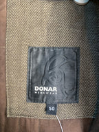 Donar Distressed Brown Leather Moto Jacket