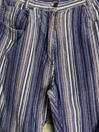 Y2K Striped Velvet Flare Pants