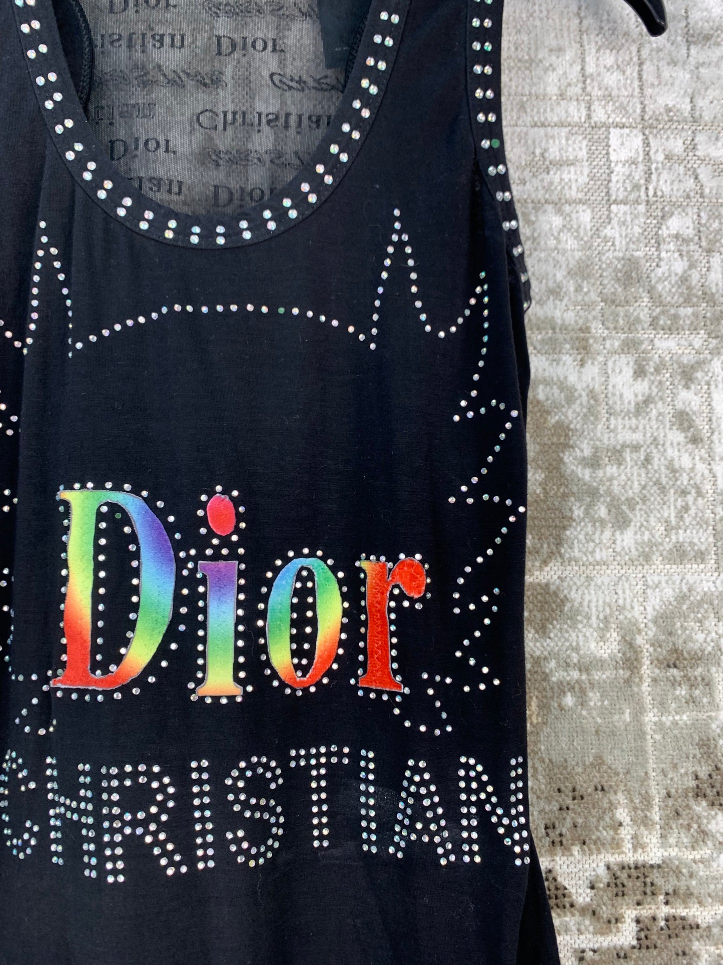 Women's Christian Dior Black Tank Top
