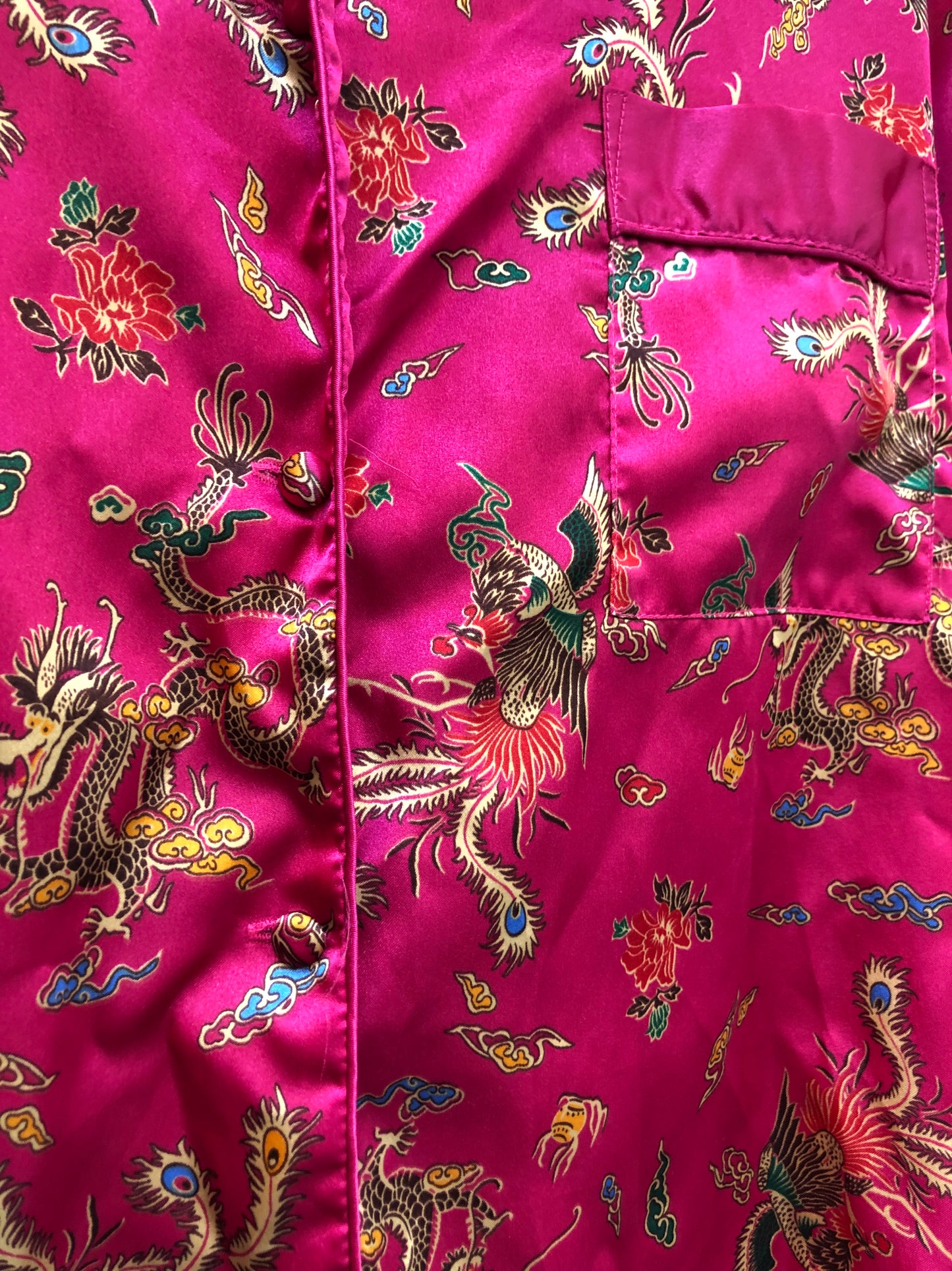 Secret Possessions Red Dragon Satin Shirt