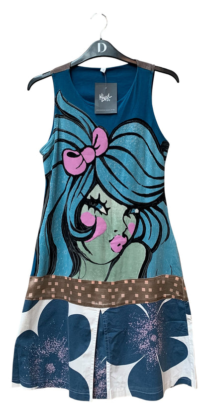 Y2K Pop Art Graphic Sleeveless Dress