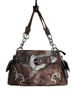 Western Rhinestone Buckle Shoulder Bag