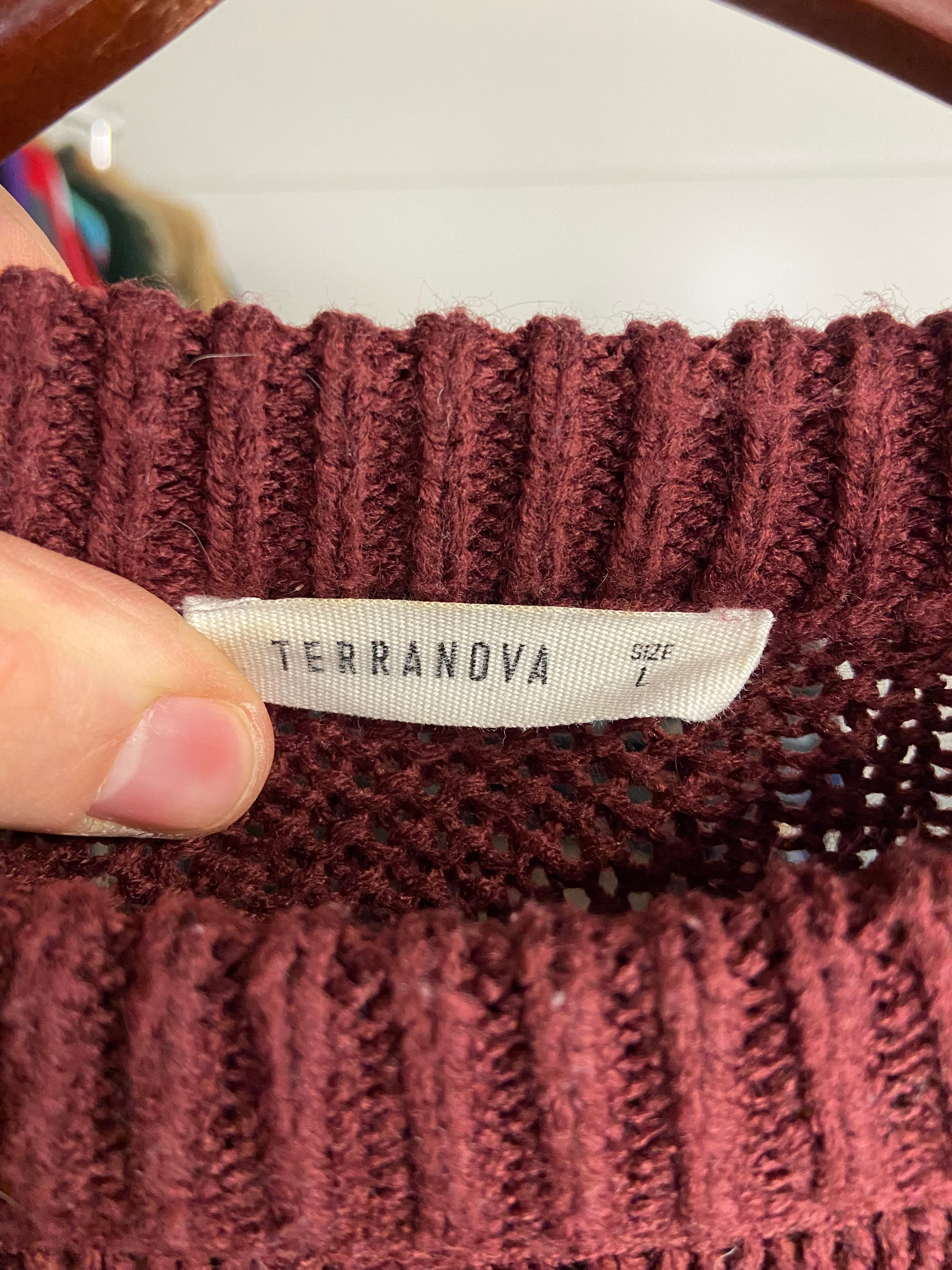 Terranova Knitwear Sweater Burgundy Womens M