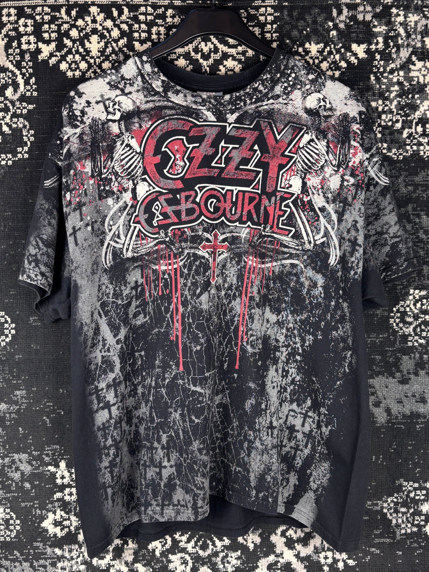 Vintage Ozzy Osbourne All Over Print Band T-Shirt XL