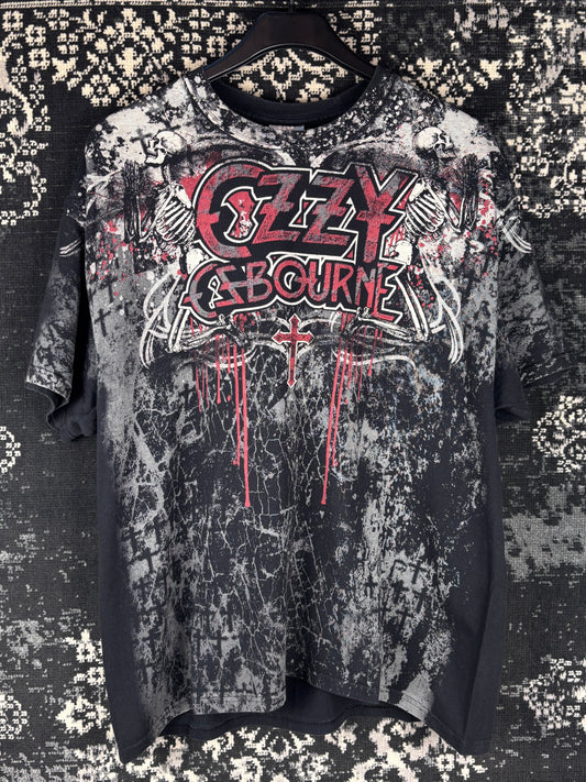 Vintage Ozzy Osbourne All Over Print Band T-Shirt XL