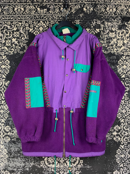 Vintage La Mode des Montagnes Fleece Anorak Jacket