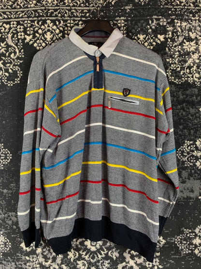 Men's Vintage Striped F&A Sport Polo Jumper