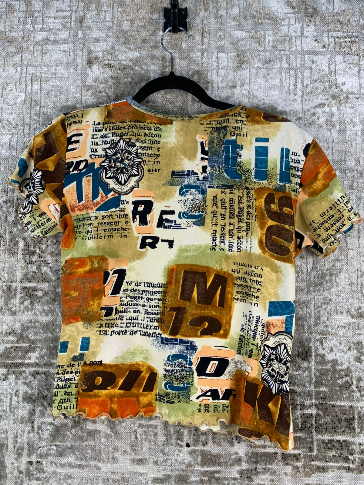 Womens Y2K DPM Depeche Mode Graphic Beaded T Shirt