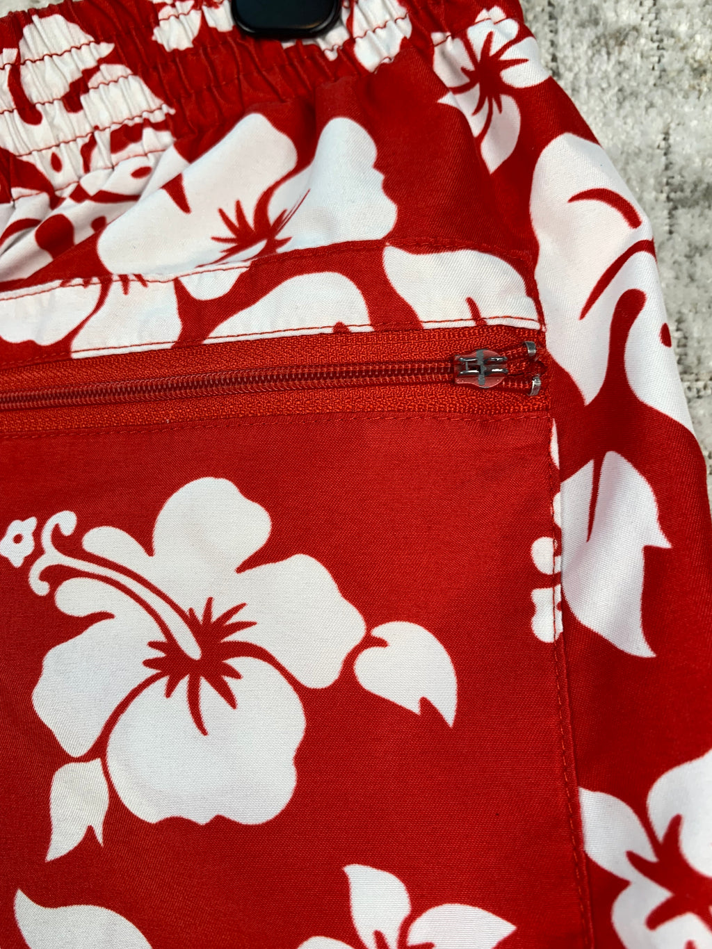 Men's Y2K Red Floral Swimming Shorts