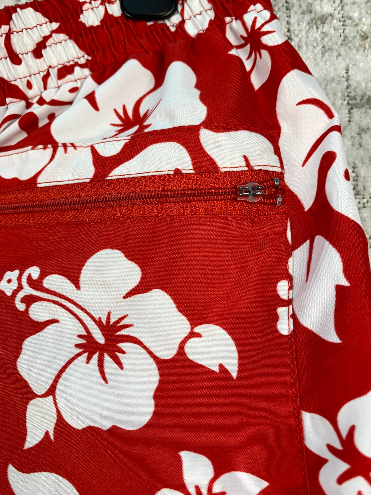 Men's Y2K Red Floral Swimming Shorts