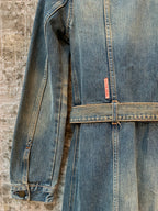 Miss Sixty Y2K Belted Denim Coat Dress