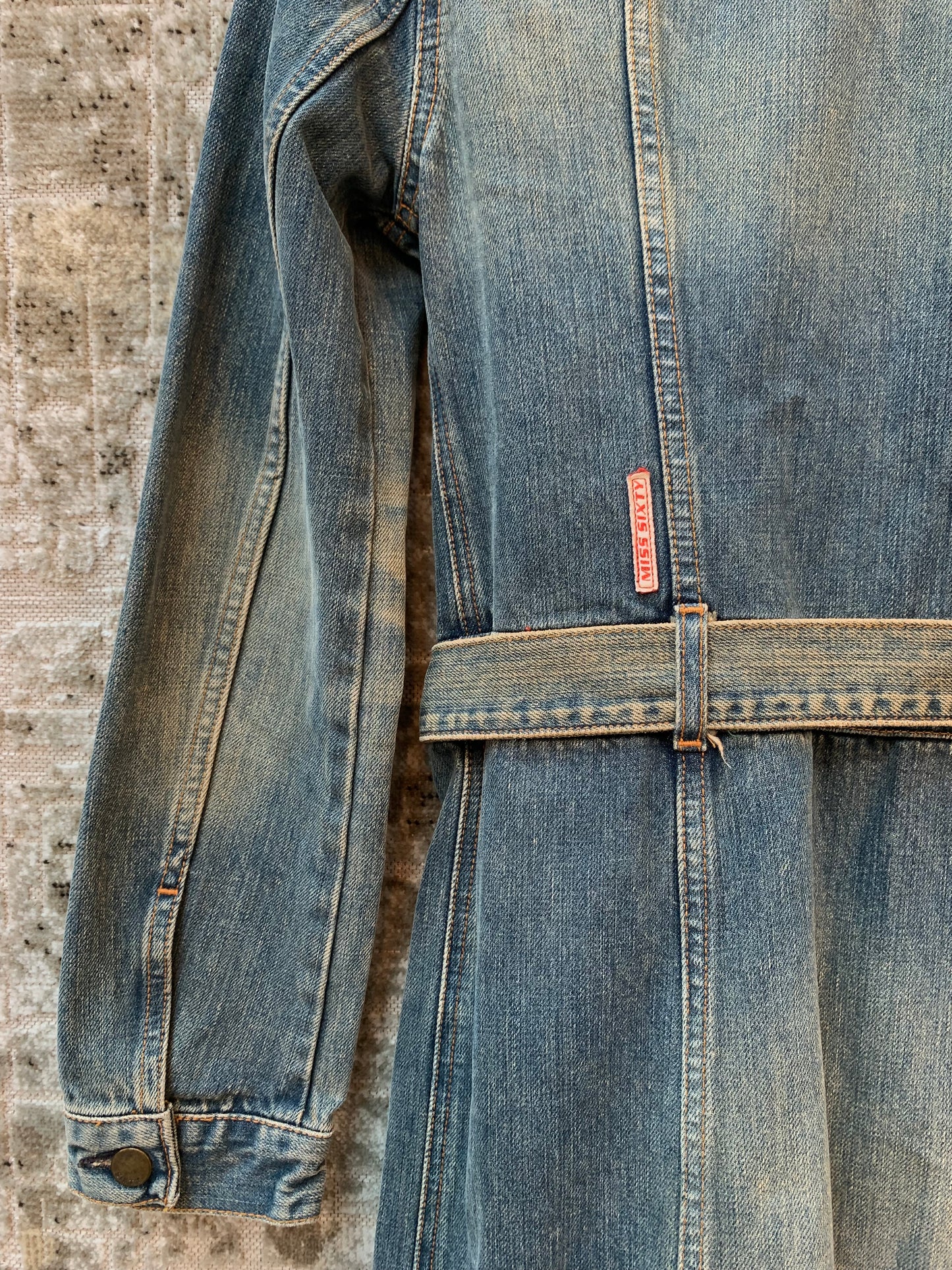 Miss Sixty Y2K Belted Denim Coat Dress