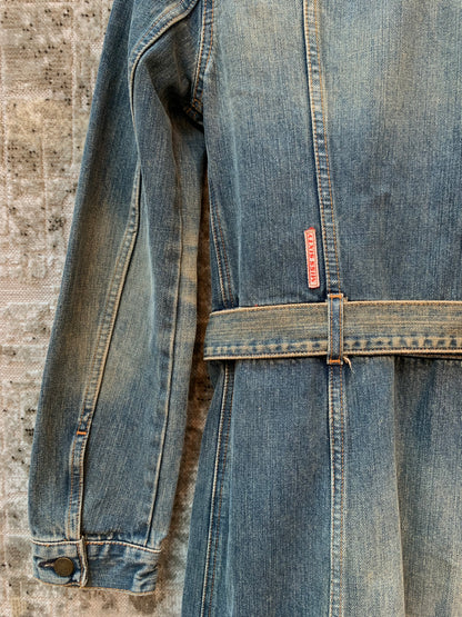 Miss Sixty Y2K Belted Denim Coat Dress