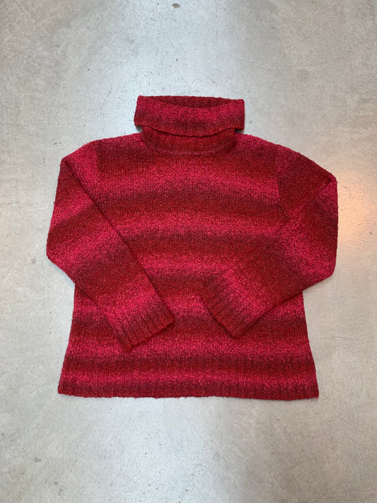 Marled Red Turtleneck Sweater Women’s XL