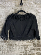 Areline Cropped Ruffle Bolero Jacket