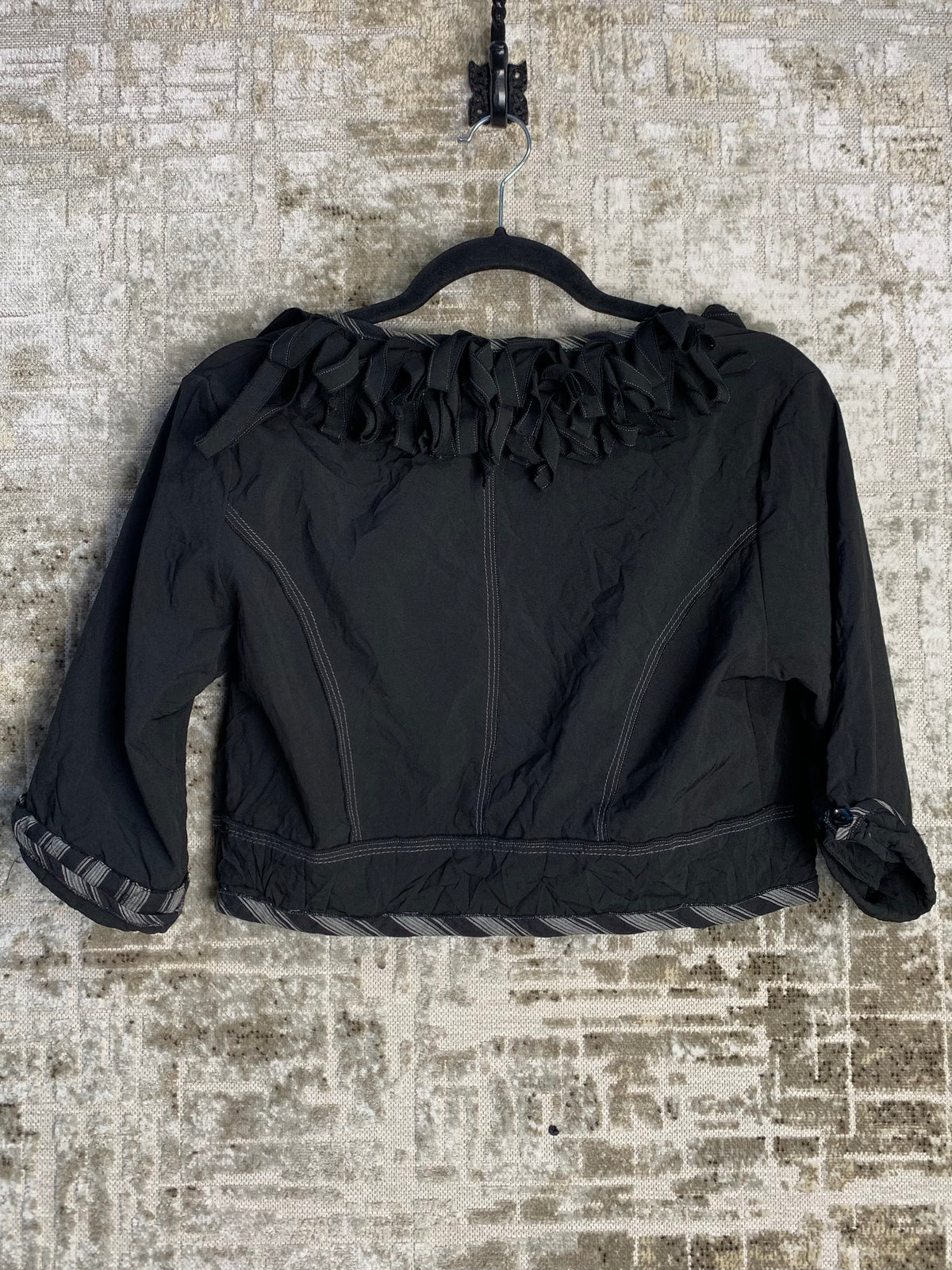 Areline Cropped Ruffle Bolero Jacket